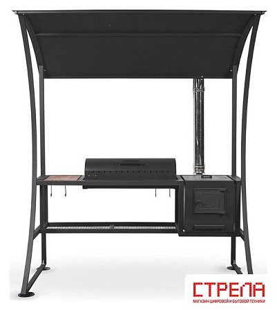 Мангал с навесом Grills Барбекю 800 и печью