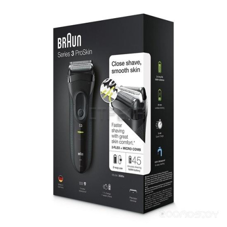 Электробритва мужская Braun 3020s Series 3 (Black) (81479547)