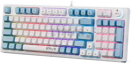 Клавиатура Defender Hawk GK-418 (белый, Outemu Red)