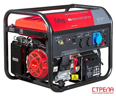 Бензиновый генератор Fubag BS 8500 A ES Duplex (с коннектором автоматики)
