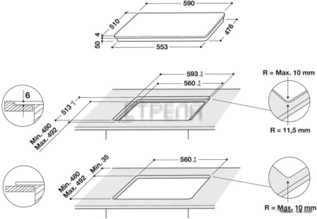 Варочная панель Whirlpool WS Q2160 NE