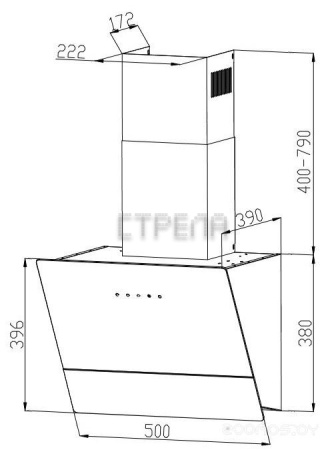 Кухонная вытяжка Grand Lester GC 50 (черный)