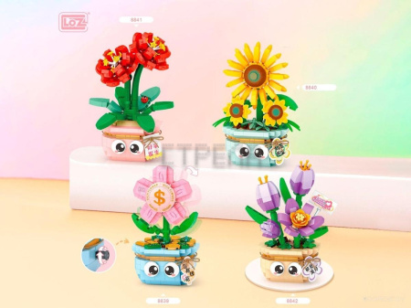 Конструктор LOZ Тюльпаны в горшочке 8842_MK