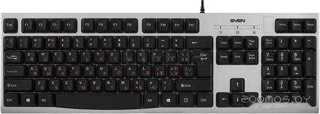 Клавиатура Sven KB-S300 (серебристый/черный)