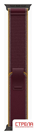 Умные часы Apple Watch Ultra 4 LTE 49 мм (титановый корпус, черный/бургунди, нейлоновый ремешок размера S/M)