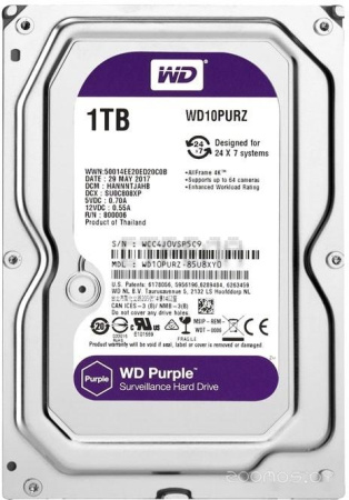 Жесткий диск Western Digital Purple 1TB [WD10PURZ]