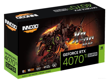 Видеокарта Inno3D GEFORCE RTX 4070 Ti SUPER X3 OC N407TS3-166XX-186158N