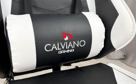 Игровое (геймерское) кресло Calviano 1585 (черный/белый)