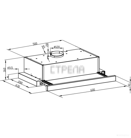 Кухонная вытяжка LEX Hubble 2М 600 (белый)