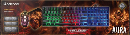 Клавиатура + мышь с ковриком Defender Aura MKP-117 RU