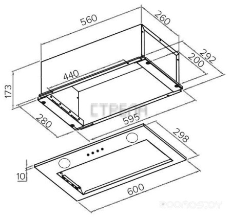 Кухонная вытяжка Germes Pula 60 (нержавеющая сталь)
