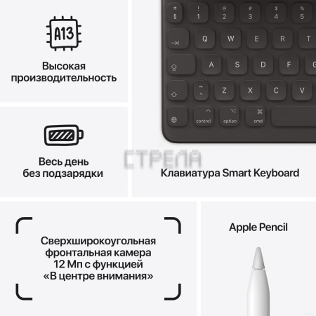 Планшет Apple iPad 10.2" 2021 256GB MK2N3 (серый космос)