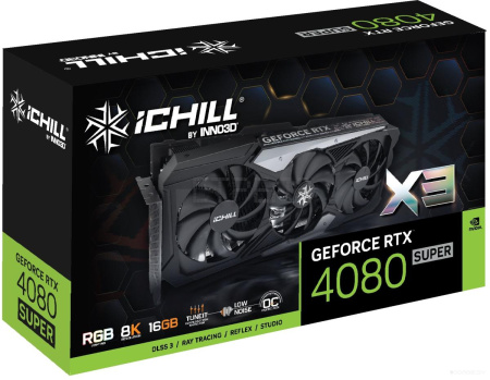 Видеокарта Inno3D GEFORCE RTX 4080 SUPER ICHILL X3 C408S3-166XX-187049H