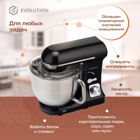 Планетарный миксер Evolution Mr. Backer SM-1457 Black