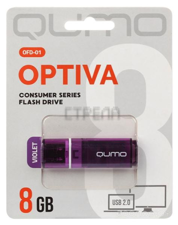 Usb flash накопитель Qumo Optiva 01 8GB 2.0 Violet / QM8GUD-OP1
