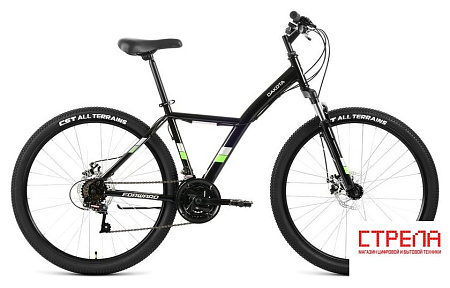 Велосипед Forward Dakota 27.5 2.0 D 2022 (черный/ярко-зеленый)