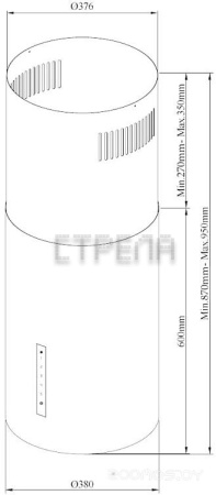 Вытяжка Korting KHA 39970 N Cylinder
