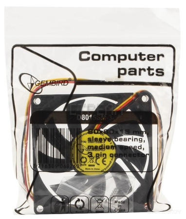 Вентилятор для корпуса Gembird D8015SM-3 80mm