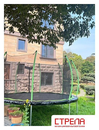 Батут Calviano Inside Master Green 374 см - 12ft (внутренняя сетка, с лестницей)