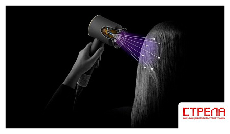 Фен Dyson HD16 Supersonic Nural Straight+Wavy (с переходником на евровилку, янтарный шелк)