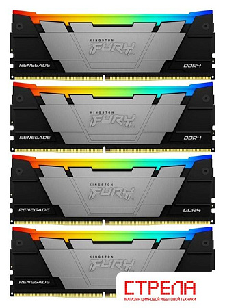 Оперативная память Kingston FURY Renegade RGB 4x16ГБ DDR4 3600 МГц KF436C16RB12AK4/64