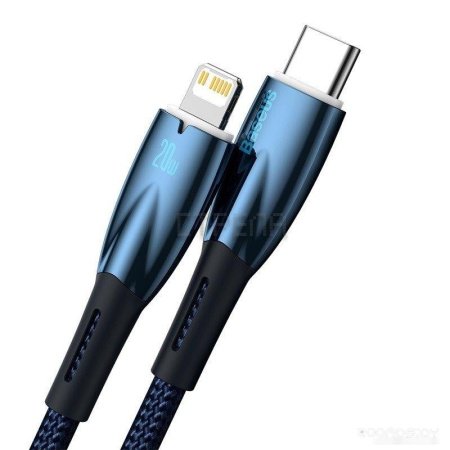 Кабель Baseus Glimmer Series USB Type-C - Lightning (2 м, синий)